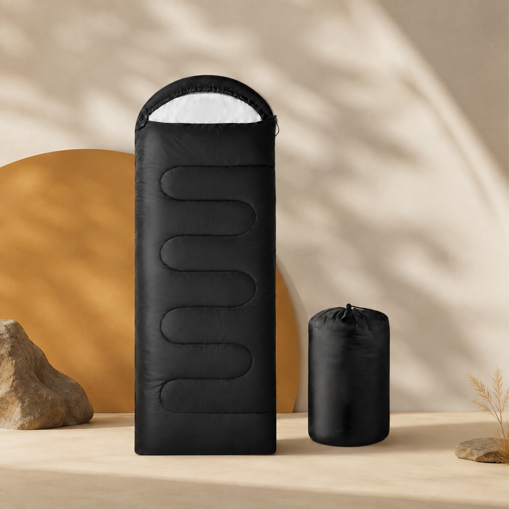 Portable Sleeping Bag – Lightweight Black Camping & Travel Sleeping Bag