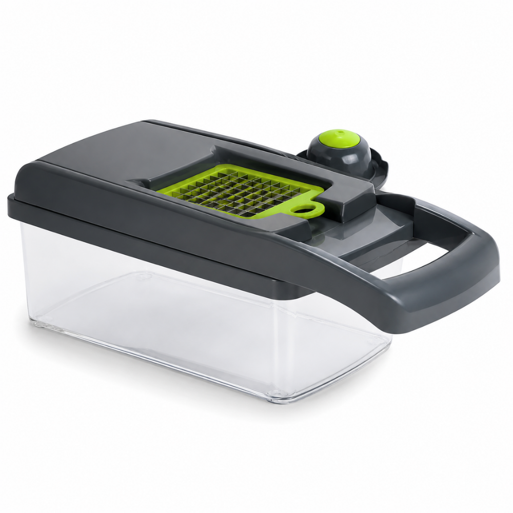 7-in-1 Vegetable Chopper – Manual Food Slicer & Dicer with Container