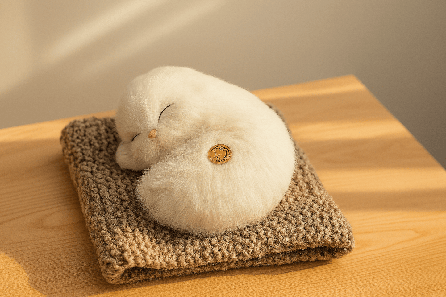 Sleeping Cat Plush Toy with Sound - Zambeel